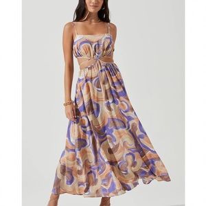 ASTR THE LABEL | SANGER DRESS | PURPLE PEACH SWIRL